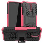 For Nokia 2.3 Tire Texture Shockproof TPU+PC Protective Case with Holder(Rose Red)