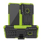 For Galaxy A70e Tire Texture Shockproof TPU+PC Protective Case with Holder(Green)