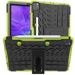 For iPad Pro 11 (2020) Tire Texture Shockproof TPU+PC Protective Tablet Case with Holder(Green)