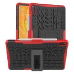 For Huawei Matepad Pro 10.8 Tire Texture Shockproof TPU+PC Protective Case with Holder(Red)