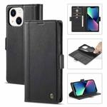 For iPhone 14 Plus LC.IMEEKE Magnetic Buckle Leather Phone Case (Black)