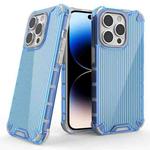 For iPhone 14 Pro Luggage Colored Ribbon Phone Case(Blue)