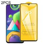 For Galaxy M21 25 PCS 9D Full Glue Full Screen Tempered Glass Film