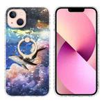 For iPhone 13 mini Ring Holder 2.0mm Airbag TPU Phone Case (Whale)