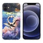 For iPhone 12 mini Ring Holder 2.0mm Airbag TPU Phone Case (Whale)