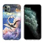 For iPhone 11 Pro Max Ring Holder 2.0mm Airbag TPU Phone Case (Whale)