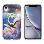 For iPhone XR Ring Holder 2.0mm Airbag TPU Phone Case(Whale)