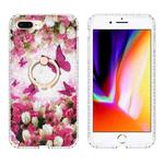 Ring Holder 2.0mm Airbag TPU Phone Case For iPhone 8 Plus / 7 Plus(Dancing Butterflies)