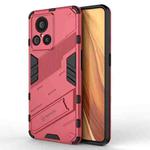 For Realme GT2 Explorer Master PC + TPU Shockproof Case with Invisible Holder(Light Red)