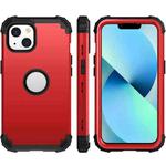 For iPhone 14 3 in 1 Shockproof Phone Case (Red)