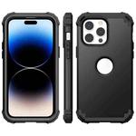 For iPhone 14 Pro 3 in 1 Shockproof Phone Case(Black)