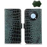 For Huawei Nova Y90/Enjoy 50 Pro Crocodile Top Layer Cowhide Leather Phone Case(Green)