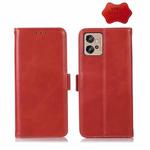 For Motorola Moto G32 Crazy Horse Top Layer Cowhide Leather Phone Case(Red)