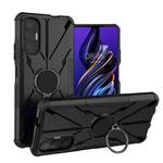 For Tecno Pova 3 Armor Bear Shockproof PC + TPU Phone Case with Ring Holder(Black)