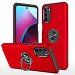 For Motorola Moto G Stylus 2022 PC + TPU Shockproof Magnetic Phone Case with Invisible Ring Holder(Red)