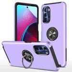 For Motorola Moto G Stylus 5G 2022 PC + TPU Shockproof Magnetic Phone Case with Invisible Ring Holder(Purple)