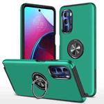 For Motorola Moto G Stylus 5G 2022 PC + TPU Shockproof Magnetic Phone Case with Invisible Ring Holder(Dark Green)