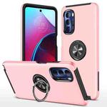 For Motorola Moto G Stylus 5G 2022 PC + TPU Shockproof Magnetic Phone Case with Invisible Ring Holder(Rose Gold)