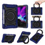 For Lenovo Tad P11 Armor Contrast Color Silicone + PC Tablet Case(Navy Blue)