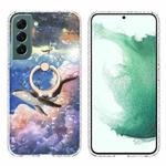 For Samsung Galaxy S22 5G Ring Holder 2.0mm Airbag TPU Phone Case(Whale)