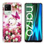 For Realme C20 / C21A / Narzo 50i Ring Holder 2.0mm Airbag TPU Phone Case(Dancing Butterflies)