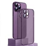 For iPhone 13 Pro Max Camera Protector Translucent Frosted PC Phone Case (Purple)