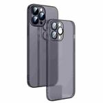 For iPhone 12 Pro Camera Protector Translucent Frosted PC Phone Case(Black)