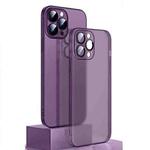 For iPhone 12 Pro Max Camera Protector Translucent Frosted PC Phone Case (Purple)