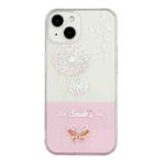 For iPhone 14 Bronzing Butterfly Flower TPU Phone Case (Dandelions)