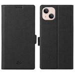 For iPhone 14 ViLi K Series Dual-side Buckle Magsafe Leather Phone Case (Black)