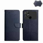 For Xiaomi Poco C40 Genuine Leather Fingerprint-proof Horizontal Flip Phone Case(Blue)