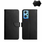 For Realme GT Neo2 Genuine Leather Fingerprint-proof Horizontal Flip Phone Case(Black)