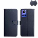 For Realme GT Neo 3 Genuine Leather Fingerprint-proof Horizontal Flip Phone Case(Blue)