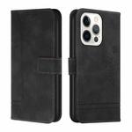 For iPhone 14 Retro Skin Feel Horizontal Flip Leather Phone Case Pro(Black)