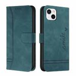 For iPhone 14 Retro Skin Feel Horizontal Flip Leather Phone Case Max(Army Green)