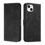 For iPhone 14 Retro Skin Feel Horizontal Flip Leather Phone Case (Black)