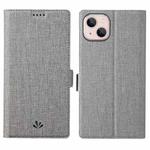 For iPhone 13 ViLi K Series Dual-side Buckle Magsafe Leather Phone Case(Grey)