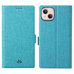 For iPhone 13 ViLi K Series Dual-side Buckle Magsafe Leather Phone Case(Blue)