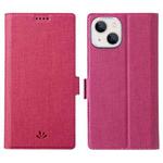For iPhone 13 mini ViLi K Series Dual-side Buckle Magsafe Leather Phone Case (Rose Red)