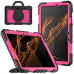 For Samsung Galaxy Tab S8 / S7 Bracelet Holder Silicone + PC Tablet Case(Rose Red)