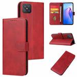 For OPPO A92s Calf Texture Buckle Flip Leather Phone Case(Red)