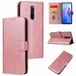 For OPPO F11 Pro Calf Texture Buckle Flip Leather Phone Case(Rose Gold)