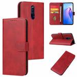 For OPPO F11 Pro Calf Texture Buckle Flip Leather Phone Case(Red)
