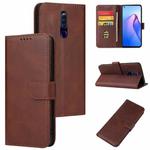 For OPPO F11 Pro Calf Texture Buckle Flip Leather Phone Case(Brown)