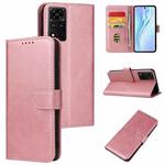 For Honor V40 5G Calf Texture Buckle Flip Leather Phone Case(Rose Gold)