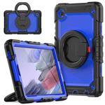 For Samsung Galaxy Tab A7 Lite Bracelet Holder Silicone + PC Tablet Case(Dark Blue)