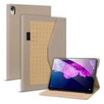 For Lenovo Tab P11 Business Storage Leather Tablet Case(Khaki)