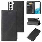 For Samsung Galaxy S22+ 5G Calf Texture Magnetic Flip Leather Phone Case(Black)