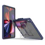 Mutural Transparent Holder Tablet Case For iPad 10.2 2021 / 2020 / 2019 / 10.5(Navy Blue)