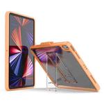 Mutural Transparent Holder Tablet Case For iPad 10.2 2021 / 2020 / 2019 / 10.5(Orange)